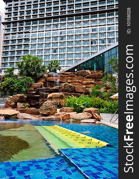 Swimming pool of luxury resort. Swimming pool of luxury resort
