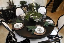 Luxury Home Dining Table Royalty Free Stock Photos