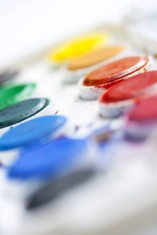 Watercolour Palette Stock Photo