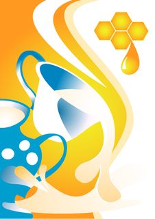 Cap Of Milk Honey Stock Image Cap Of Milk Honey Stock Image