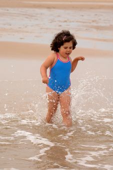 Cute Little Girl On The Beach Stock Images Cute Little Girl On The Beach Stock Images