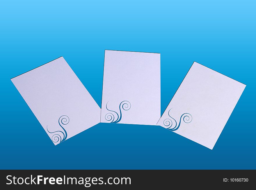 3 elegant business cards templates with blue background and photoshop paths. 3 elegant business cards templates with blue background and photoshop paths