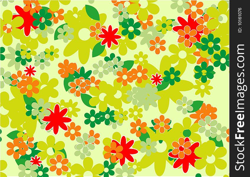 Illustration of seamless  floral pattern. Illustration of seamless  floral pattern