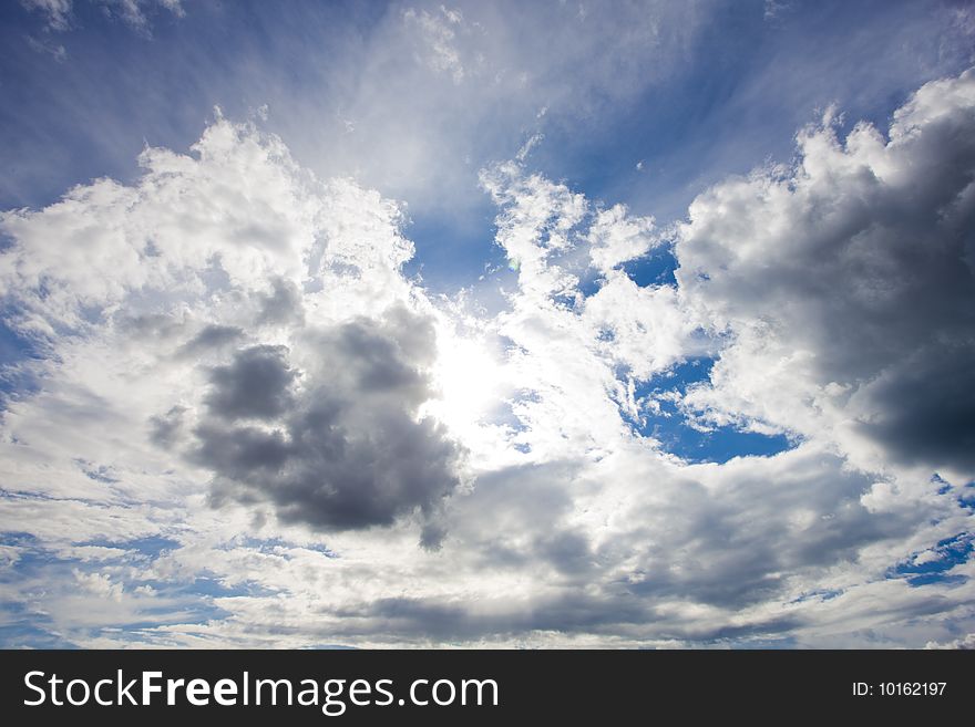 Natural background of cloudy sky