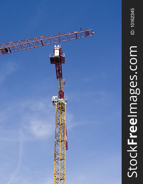 Two Construction Cranes