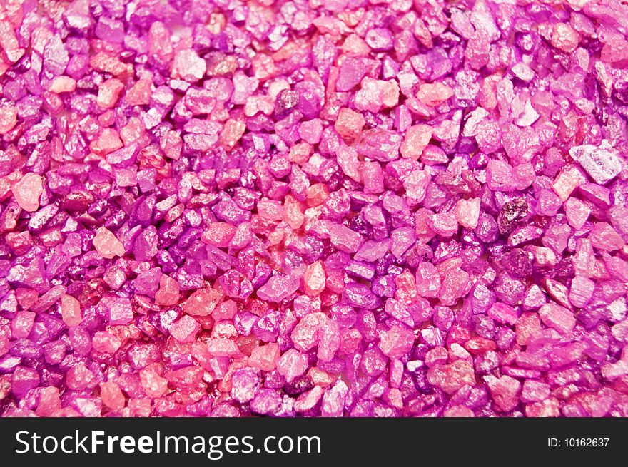 Texture sea salts of violet colour