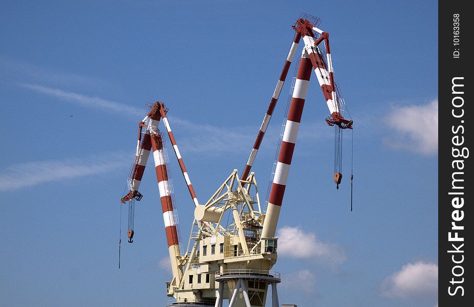 Crane in the harbour of la spezia