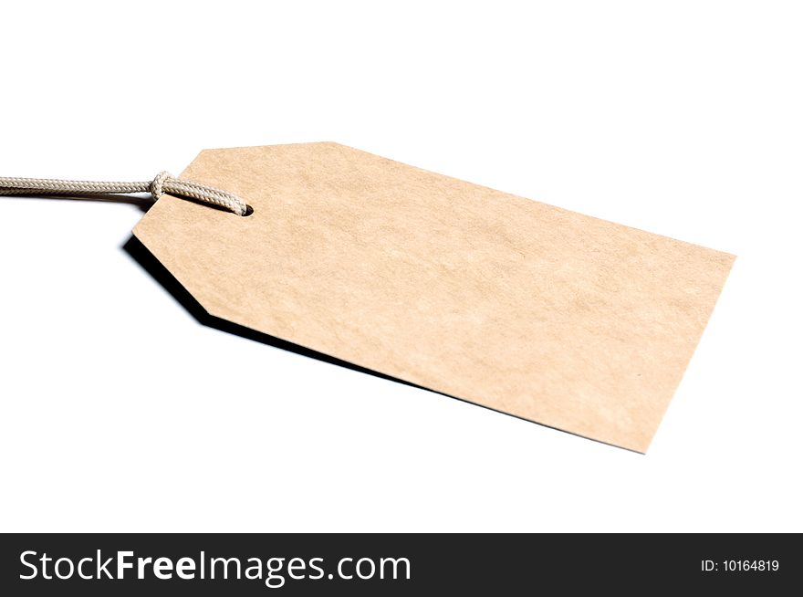 Blank tag isolated on white