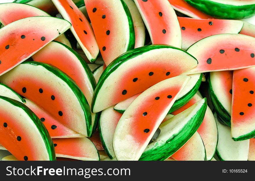 Pile of watermelon magnets