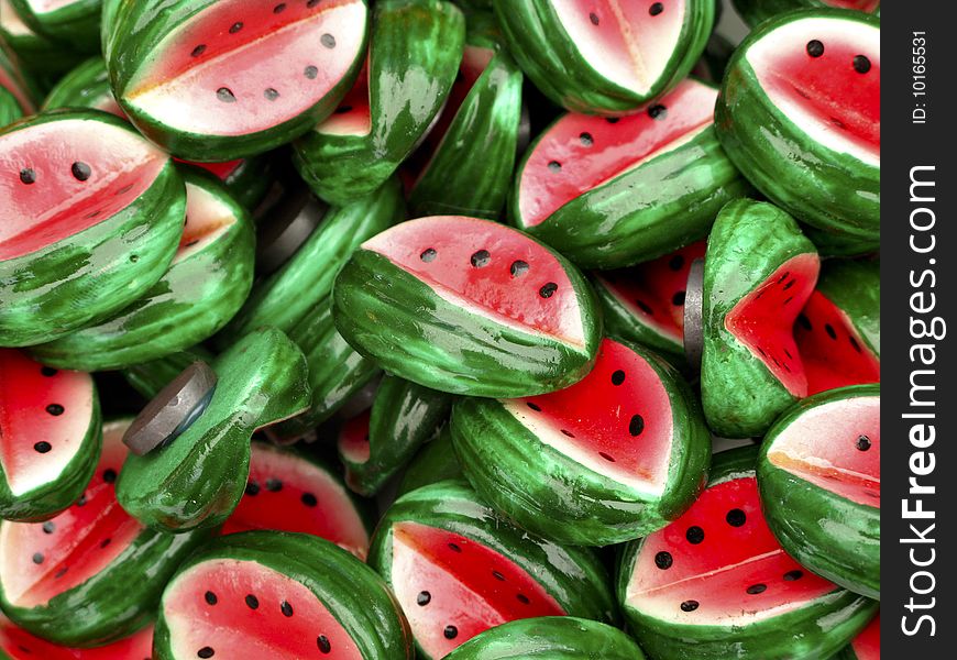 Pile Of Watermelon Magnets