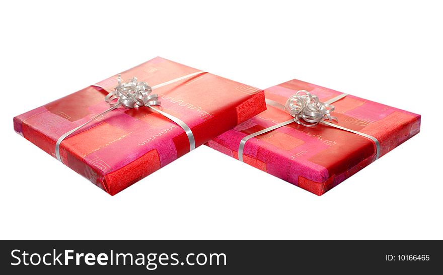 Isolated presents on white background