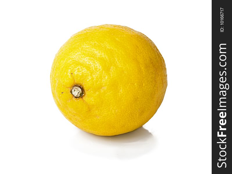 Fresh lemon isolated over a white background