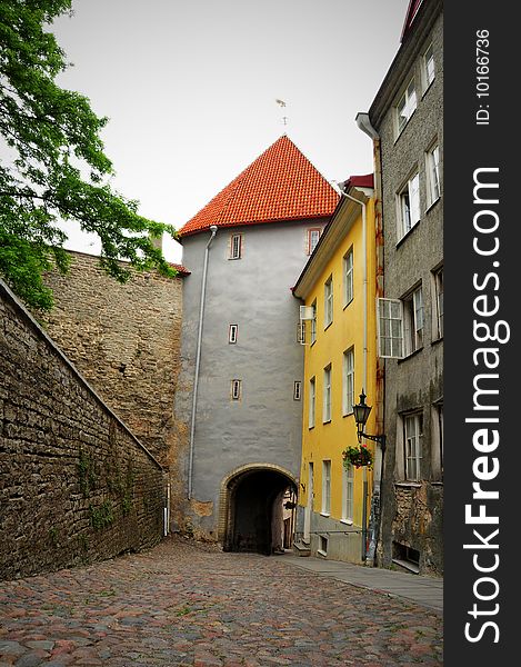 Old streets of old city Tallinn