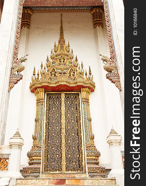 Traditional Thai style church window