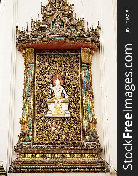 Traditional Thai style church window