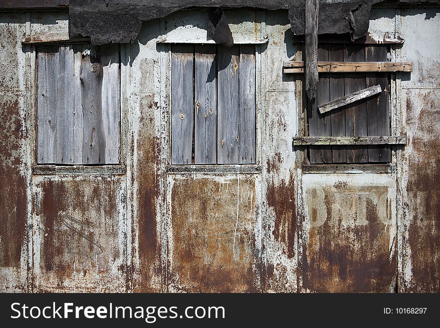 Board up windows, Pereslavl, Russia