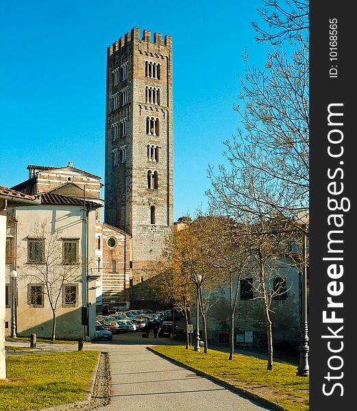One of the towers of Lucca in Tuscany