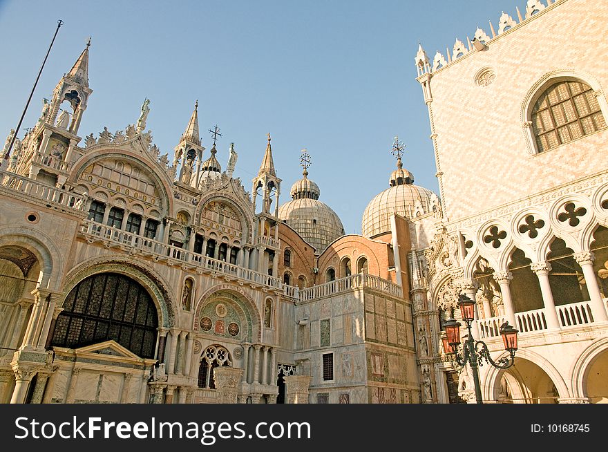 The great church of st marks in venice in italy. The great church of st marks in venice in italy