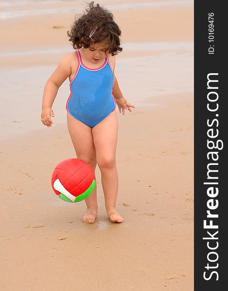 Cute little girl on the beach