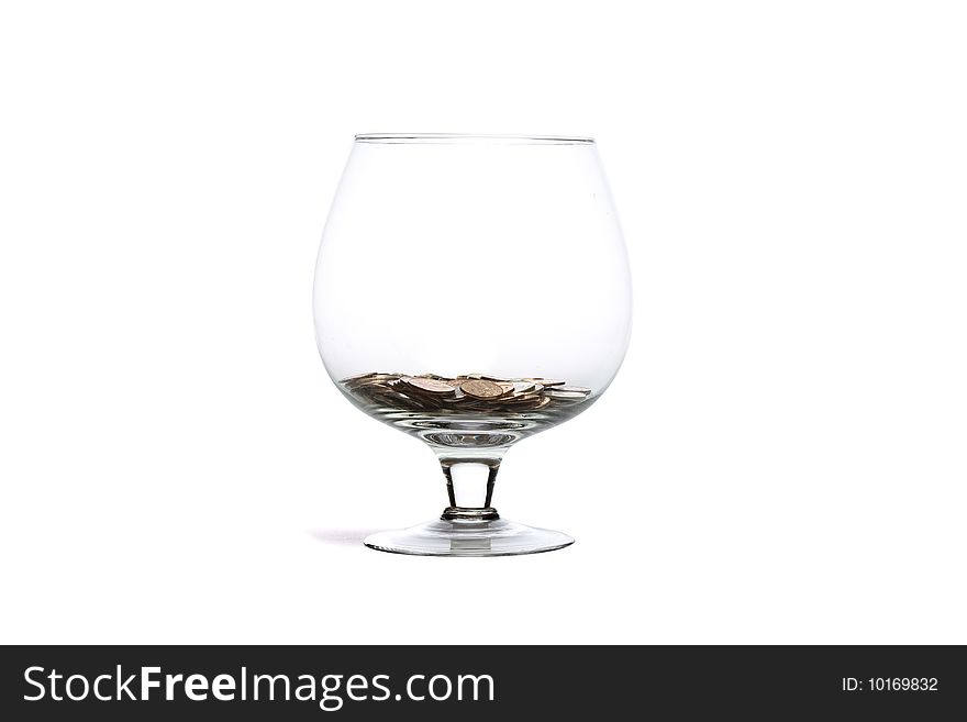 Money in a glass