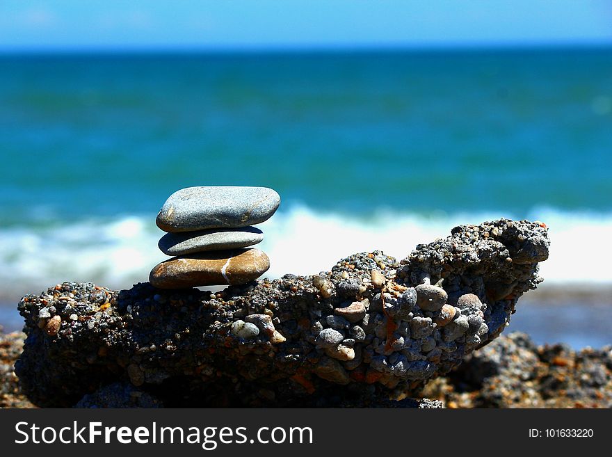 Sea, Shore, Rock, Pebble