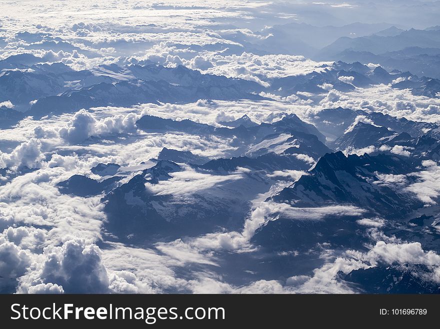 Mountain Range, Sky, Cloud, Mountainous Landforms