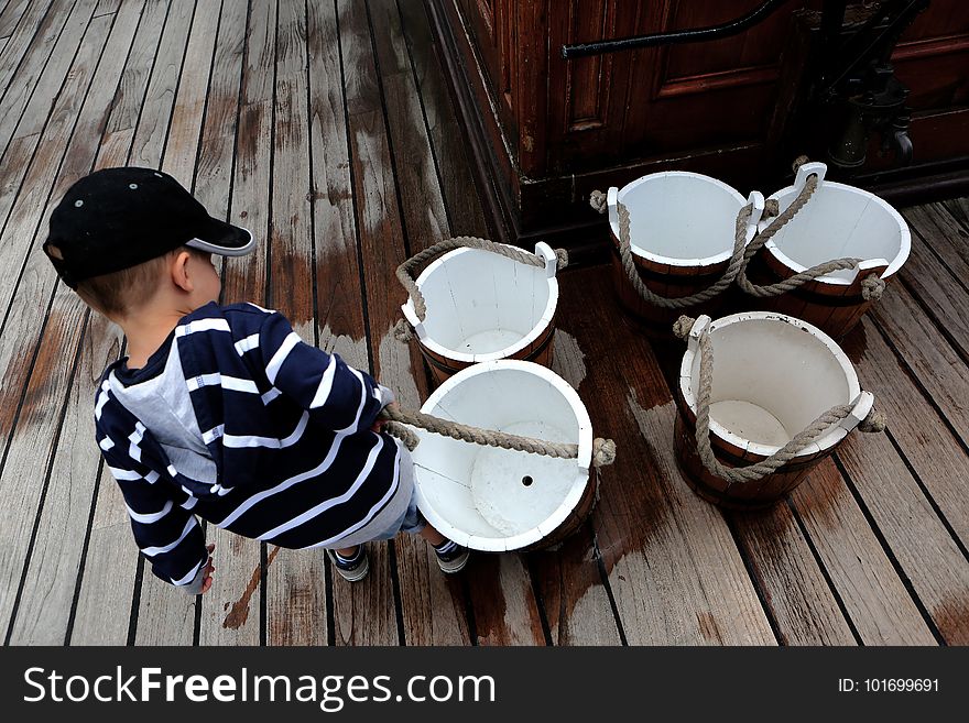 Matey Carrying Water Buckets on Cutty Sark