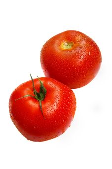 Two Fresh Tomatoes Royalty Free Stock Photography