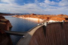 Glen Canyon Dam At Sunset Royalty Free Stock Photo Glen Canyon Dam At Sunset Royalty Free Stock Photo