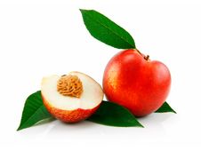 Ripe Sliced Peach (Nectarine) Royalty Free Stock Image Ripe Sliced Peach (Nectarine) Royalty Free Stock Image