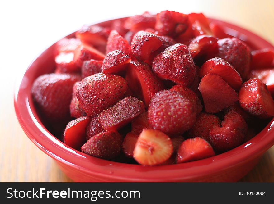 Bowl of Ripe Strawberries