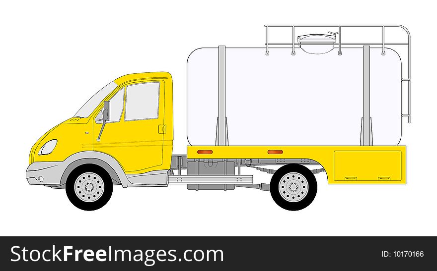 Vector illustration of LKW Tank Truck