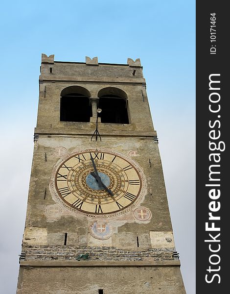 Clock tower with blue sky