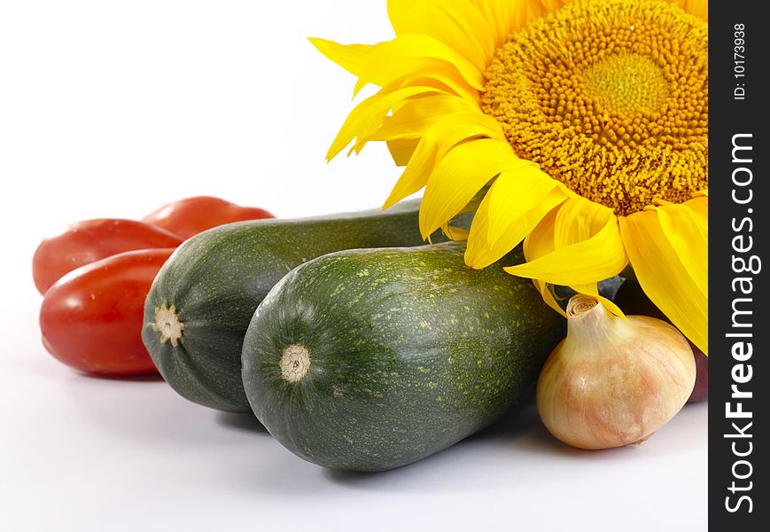 Fresh tasty vegetables still-life. Is not isolated image