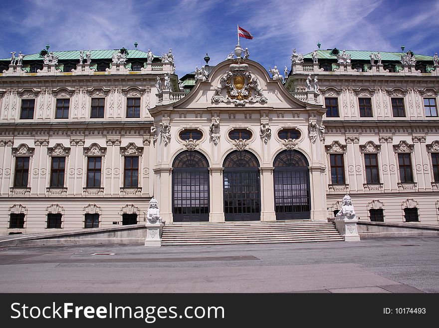 Baroque Palace Belvedere in Vienna (Europe)