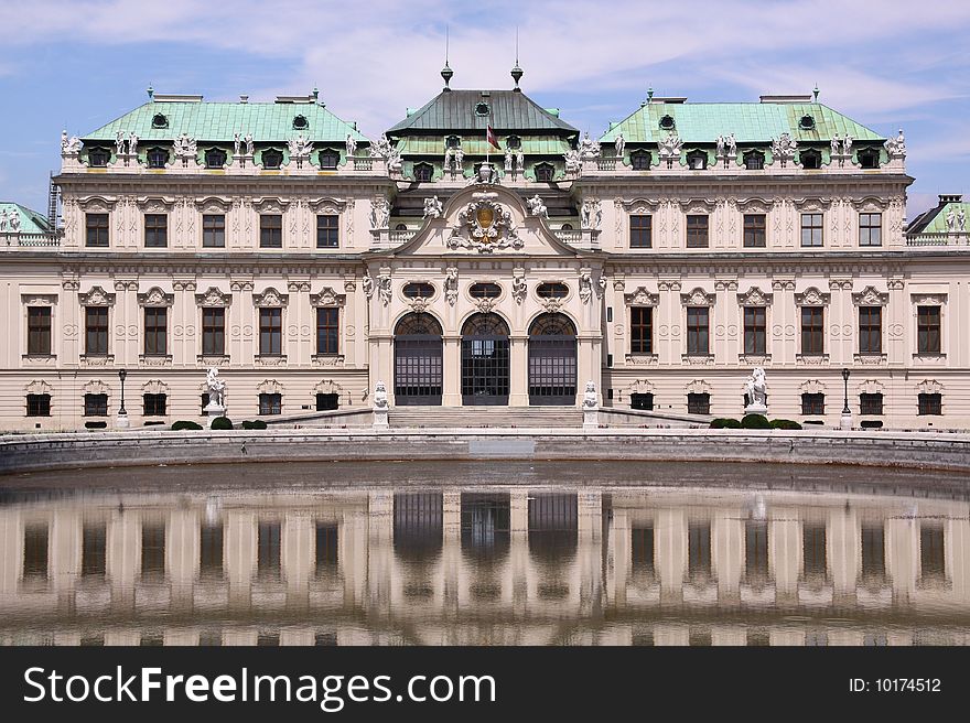 Baroque Palace Belvedere in Vienna (Europe)