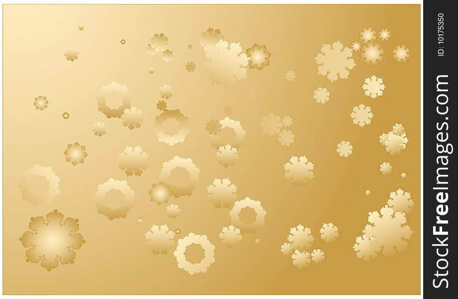 Christmas And New Year Background With Snowflakes