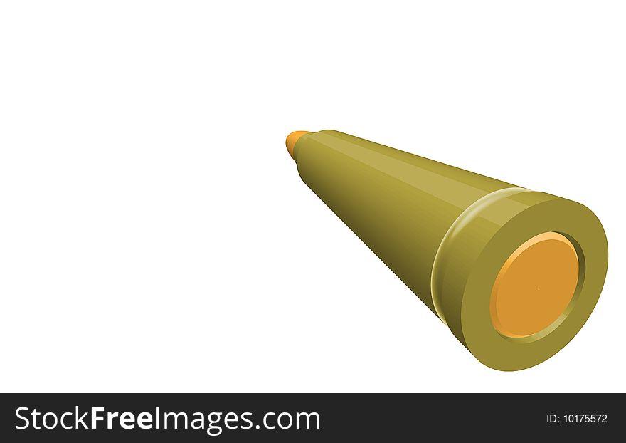 Illustration of realistic bullet created in adobe illustrator. Illustration of realistic bullet created in adobe illustrator
