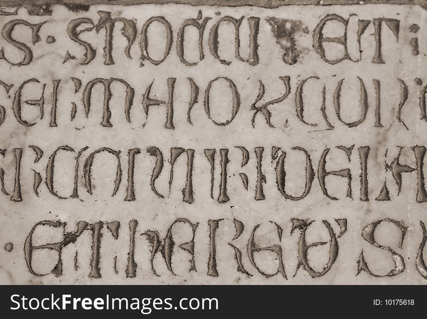 Medieval Latin Catholic Inscription