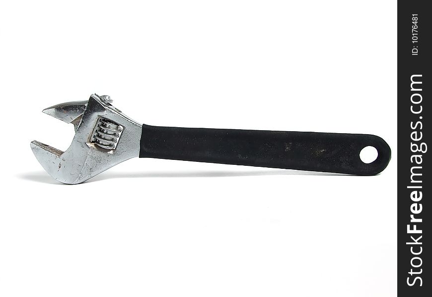 Wrench tools over white background