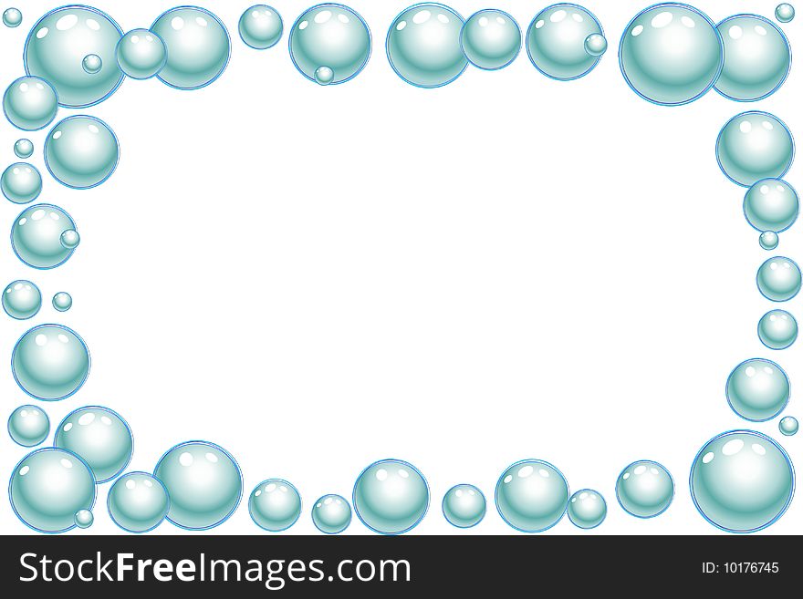 Vector Illustration Of Blue Bubbles