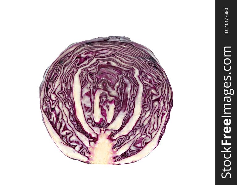 Section of red cabbage