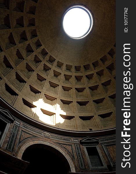 The dome of the Pantheon, Rome, Italy