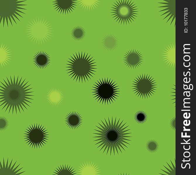 Seamless vector texture with stars on green. Seamless vector texture with stars on green