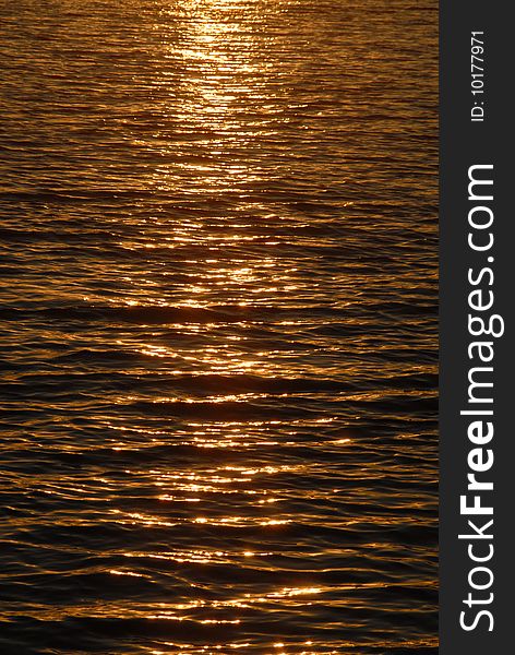 Sunset reflection at the bodrum coast