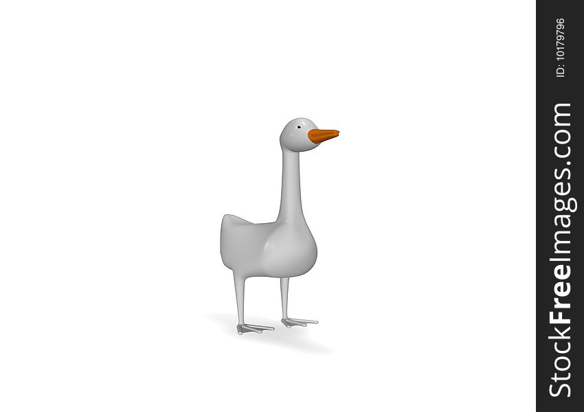 3d illustration of a nice duck