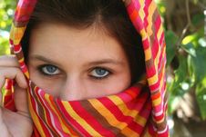 Young Girl With Blue Eyes Royalty Free Stock Photo