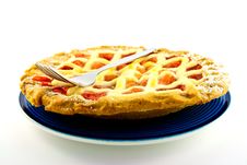 Apple And Strawberry Pie With A Fork Royalty Free Stock Photos Apple And Strawberry Pie With A Fork Royalty Free Stock Photos