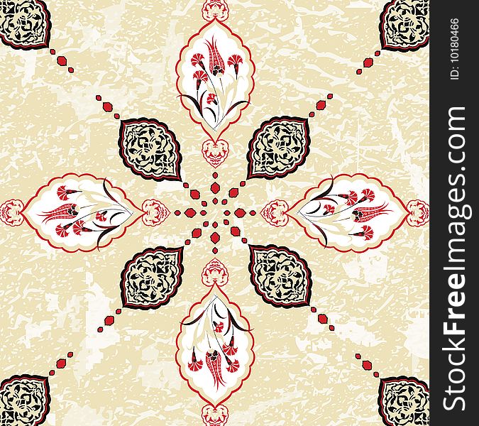 Traditional ottoman turkish seamless tile design