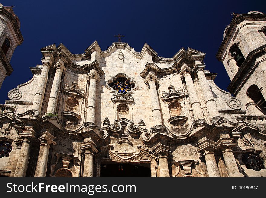 Havana Cathedral also knwn as Cathedral of Saint Christopher of Havana in Cuba